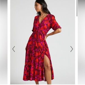 Showpo Floral Maxi Dress - Size 6